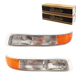Replacement Driver and Passenger Set Park Signal Side Marker Lights Compatible with 1999-2002 Silverado Pickup Truck 15199558 15199559
