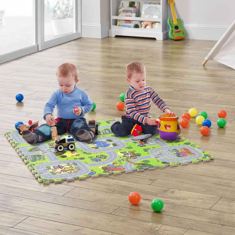 Juskys Children's Puzzle Mat with Different Designs and Colours.