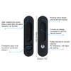 Pocket Door Lock Hardware with Key, Sliding Door Lock Invisible