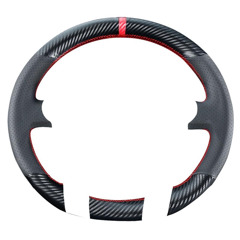 Kivnto DIY Sew Carbon Fiber Steering Wheel Covers for Toyota