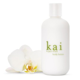 kai body lotion - a nourishing shea butter body lotion scented with fresh & light gardenia wrapped in white exotics, 8 oz | supple, glowing skin, vegan, clean. inspired by memories of Hawaii