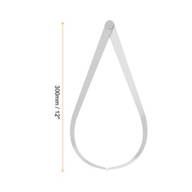 sourcing map 2pcs Outside Caliper 300mm 12 Inch 410 Stainless Steel Firm Friction Joint for Internal Measurements