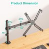 WALI Single Monitor Arm Desk Mount, with Mounting Adaptor Brackets,