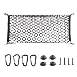 BAILALIBO Cargo Nets, 35.4x15.8 inch Trunk Net for SUV & Car, Automotive Cargo Nets, Small Mesh Cargo Net for Car Trunk Accessories. Car Net for Trunk Organization & Secure Cargo Storage