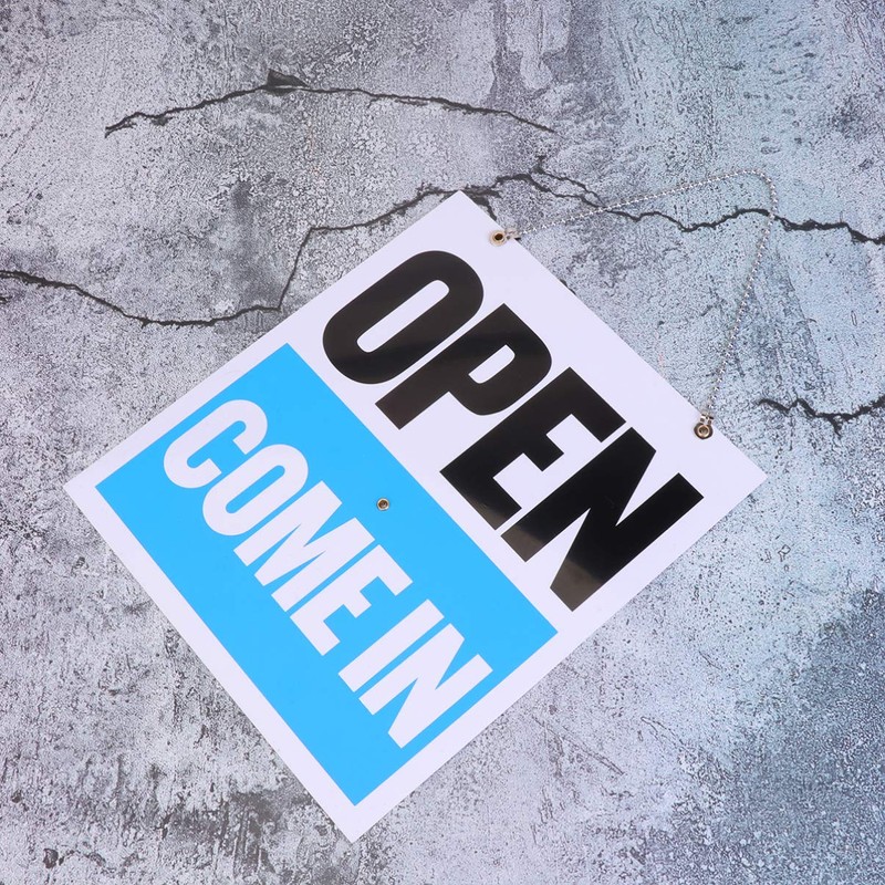 NUOBESTY Will Clock Office Hours Sign Open And Closed Board