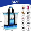 Bluboon Mesh Beach Bag with Cooler Sections Pool Bag for