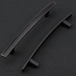 Ravinte 3 Pack Cabinet Handles 5 Inch Oil Rubbed Bronze Kitchen Cabinet Handles Drawer Pulls for Kitchen Cupboard Arch Cabinet Pulls for Dresser Drawer Curved Cabinet Hardware