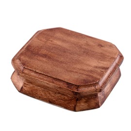 NKlaus Coaster 3.5 high natural mango wood decoration solid wood surface refined gloss effect square universal stand 2833