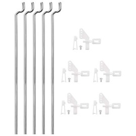 uxcell 5PCS 1.2mmx260mm Pushrod Parts + 5PCS Nylon Micro Control Horns 4 Holes for RC Airplane Plane DIY Parts