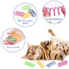 Nexhyp 100 PCS Colorful Spring Cat Toys Set, Durable Plastic