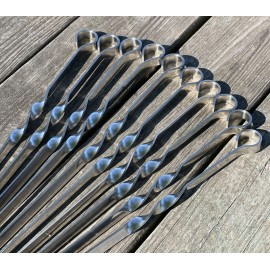 Timeless Steel 10 Pcs Heavy-duty Stainless Steel Lula Kebab Skewers 11Ga (3mm) / 26"