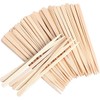 JANYUN 200 Pcs Eyebrow Wax Sticks Wax Applicator, Wood Wax Spatulas for Face and Small Hair Removal Sticks (Without Handle)