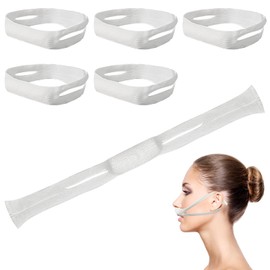 6Pcs Elastic Nose Bandage, Breathable Nasal Dressing Holders, Absorbent Nose Swathe, External Nose Mesh, Post Operative Ear Swathe with Loops, Nose Bleed Stopper for Home Office Travel