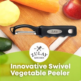Premium Swivel Vegetable Peeler - Comfortable Ergonomic Grip with Ideal Blade for Vegetables, Potatoes and Carrots by Zulay Kitchen