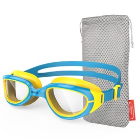 Emsina Kids Swim Goggles, Swimming Goggles for Kids Age 3-10 Boys and Girls (BlueYClearL) … …