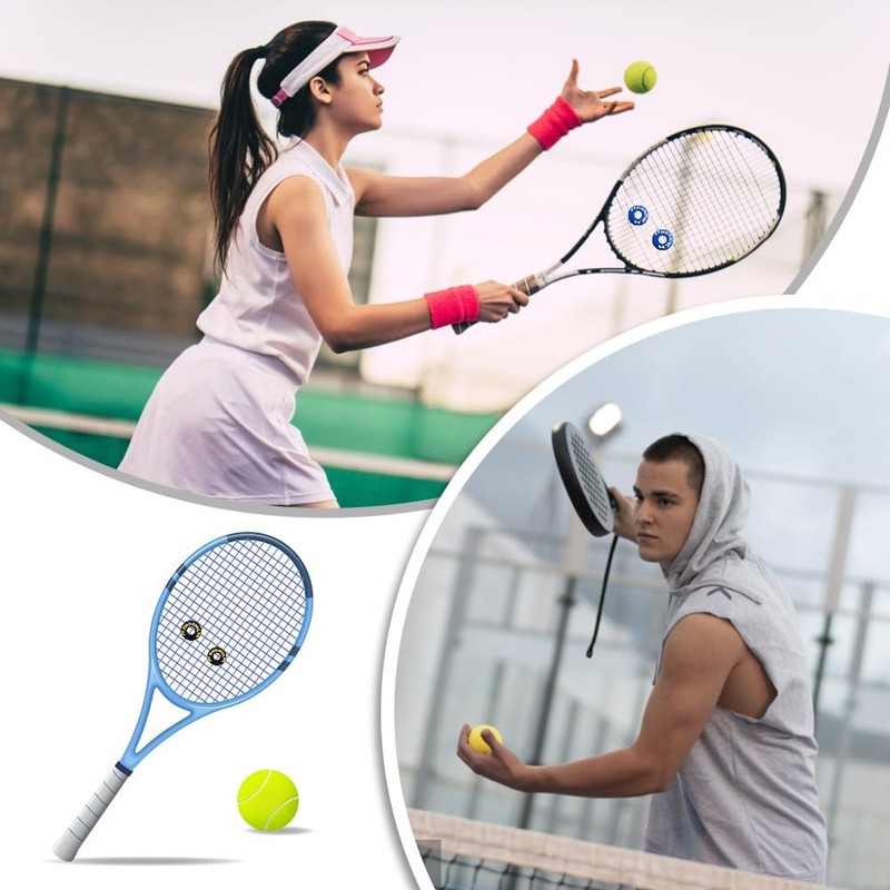 XIXILINRUIYUN 4 Pcs Rubber Tire Shape Vibration Dampener Durable Tennis