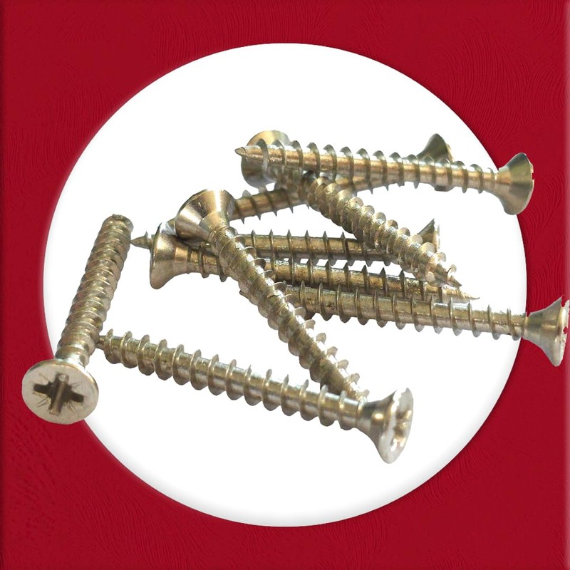 Door Hinge Screws, Pack of Multiple Pieces (Chrome, M4.5 x