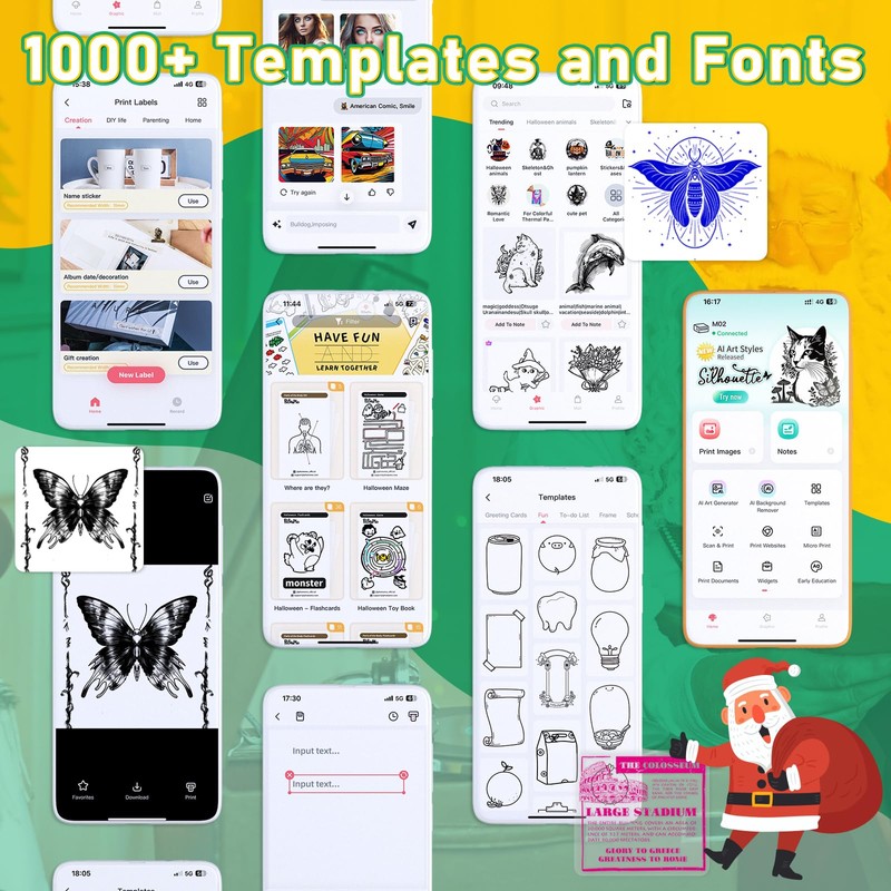 Phomemo Mini Sticker Printer, Mini Printer Sticker Maker Machine M02,