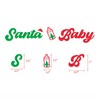 Christmas Santa Baby Banner Set, Santa Baby Glitter Text with
