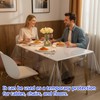 140×180cm Transparent Dining Table Cover, Clear Table Protector, Oil and