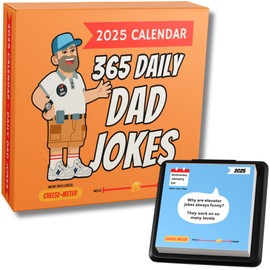 Dad Joke Desk Calendar 2025 - Funny Gifts for Dad, Page a Day Desk Calendar with 365 Daily Dad Jokes, White Elephant Gifts, Dad Gifts, Gifts for Men, Stocking Stuffers, Dad Christmas Gifts