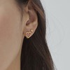 Gold&Deer 14k Goldfield Heart One-Touch Earrings White Gold / 골드앤디어