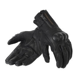 REBELHORN Hunter Leder Motorradhandschuhe für Männer Hardcover von Handgelenk Perforation von Fingerbereichen Anatomisches Design Touchscreen Friendly Pads