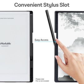 CoBak Case for Remarkable 2 Paper Tablet - Lightweight and Hard Back Shell Protective Book Folio Cover with Built-in Pen Holder - for 10.3" 2020 Released (Ink Painting)
