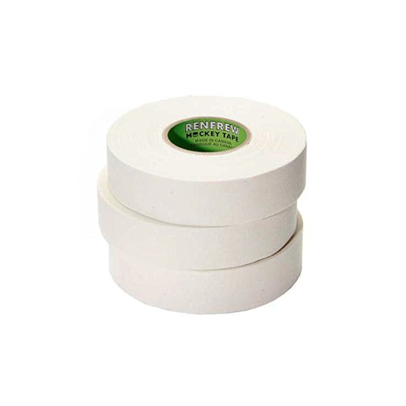 Renfrew, 1" Cloth Hockey Tape, (18m, White, 3pk)