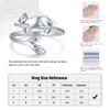 JUSTKIDSTOY Cat Ring 925 Sterling Silver Cute Animal Adjustable Open