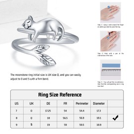 JUSTKIDSTOY Cat Ring 925 Sterling Silver Cute Animal Adjustable Open Ring Kitty Cat Jewelry Gifts for Women s Pet Lovers
