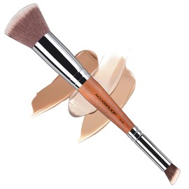 ACOSBRUOP Double Ended Makeup Brush Foundation Brush and Concealer Brush，Foundation Brush Flat for Liquid，Cream，Concealer Brush Under Eye