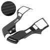 2Pcs Steering Wheel Sticker Carbon Fiber Style Cover Interior Trim