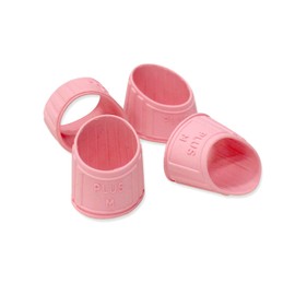 Plus 35-888 Mecricco Rubber Finger Sack, Ring Type, Pink, Medium, Value Pack of 20