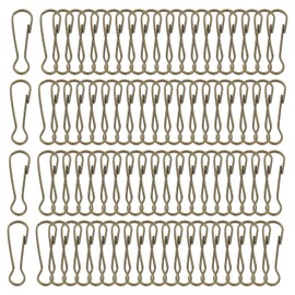 PATIKIL Lanyard Hooks, 80 Pcs 40mm Stainless Steel 304 Spring Snap Hook Metal Clips Clasp for Key Chain Key Rings ID Card Shower Curtain, Bronze