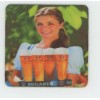 Paulaner Bier COASTER - Munchen Oktoberfest Beer 1634 - Cute German Waitress