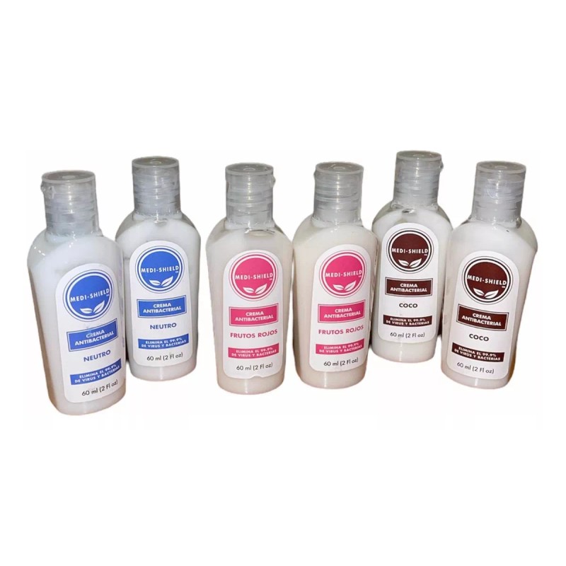 Medi-Shield Crema Antibacterial Manos Paquete 12 Piezas Medi-shield