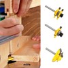 Tongue and Groove Router Bit Tool Set with Adjustable 1/4