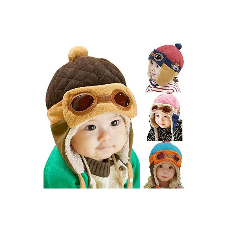 Crochet Earflap Pilot Hats Rabbit Ears Beanie Cap Winter Warm