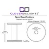 CleverDelights 3 Inch Black Plastic Spools - 3" x 2