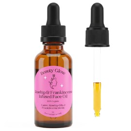 Aceites orgánicos de ricino y rosa mosqueta con infusión de resina de incienso para el rostro que desafía la edad, humectante facial milagroso, suero 
