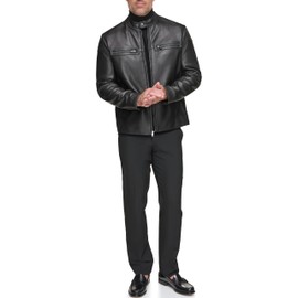 ANDREW MARC Men's Leather Jacket, Black