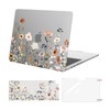 MOSISO Compatible with MacBook Air 13.6 inch Case 2024 2023 2022 A2681 M2 Chip with Liquid Retina Display Touch ID, Plastic Garden Flowers Hard Shell Case&Keyboard Cover&Screen Protector, Grey