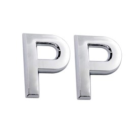2.75 Inch Adhesive House Numbers, Mailbox numbers, Street Door Numbers, Self-stick Address Signs for Apartments, Double Silver Letter P