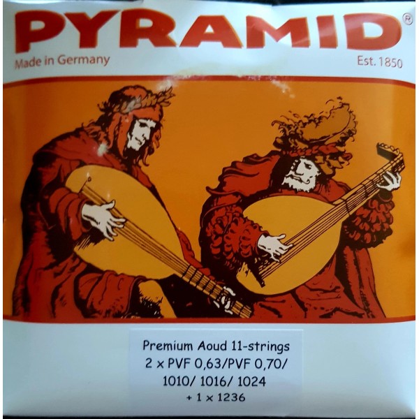 Pyramid lute set, premium Aoud 11 strings, CC PVF 0.63