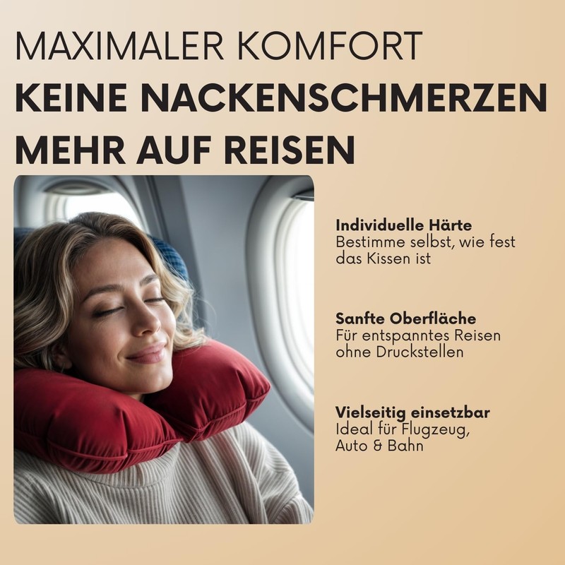 Preiswert & Gut 3 x Inflatable Travel Pillow Neck Pillow