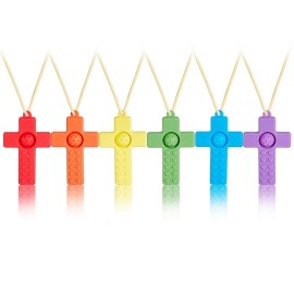 Soft BPA-Free Chewable Easy-To-Clean 6-Piece Children's Cross-shaped Teether Set