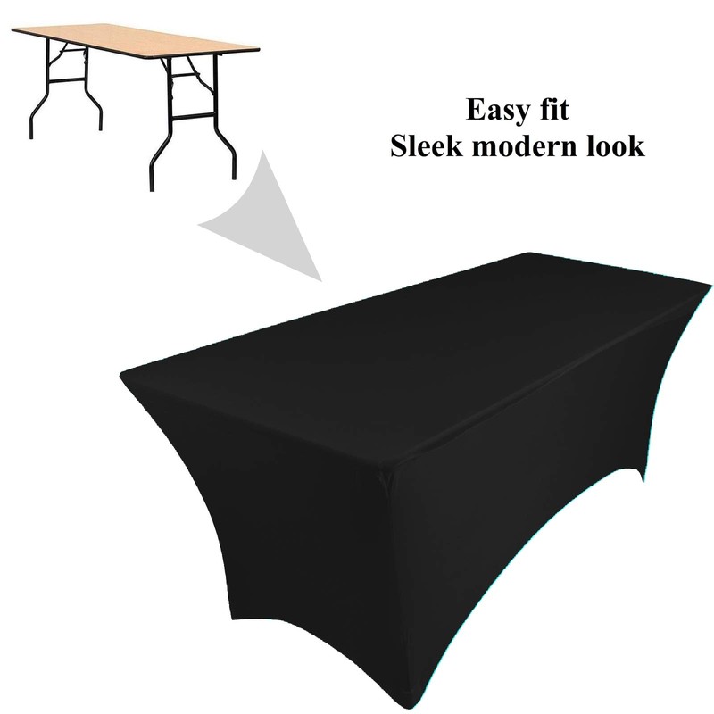 pod linen spandex lycra stretch cover tablecloth for 6ft foot