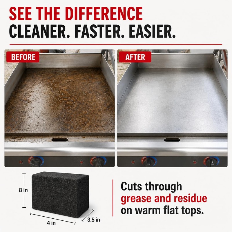 Commercial Grade, Heavy Duty Grill Cleaning Brick Bulk 2 Pack.