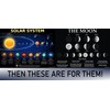 Solar System Moon Phases Chart - Laminated 14x19.5 - Educational